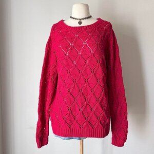 Tommy Hilfiger red diamond knit sweater
